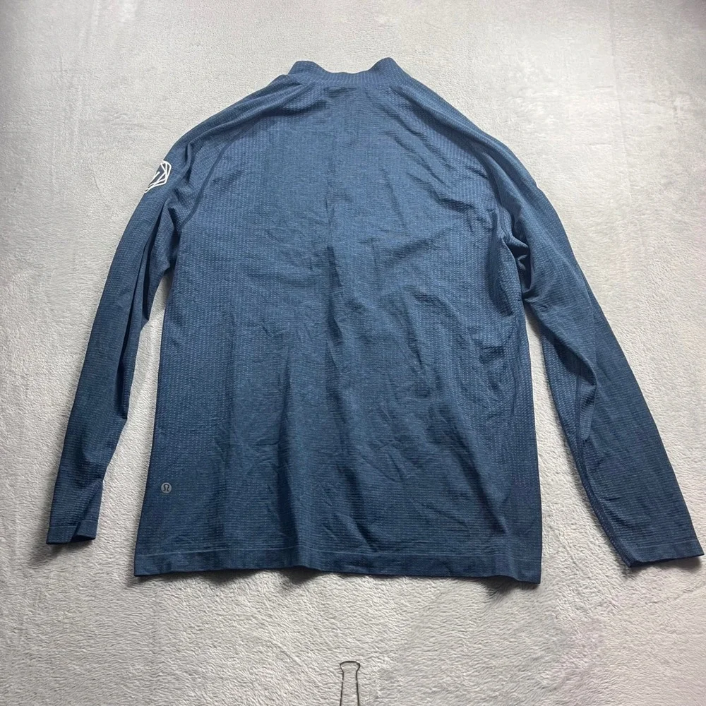 Lululemon Mens Metal Vent Tech Half-Zip Pullover Blue Heathered Size XL